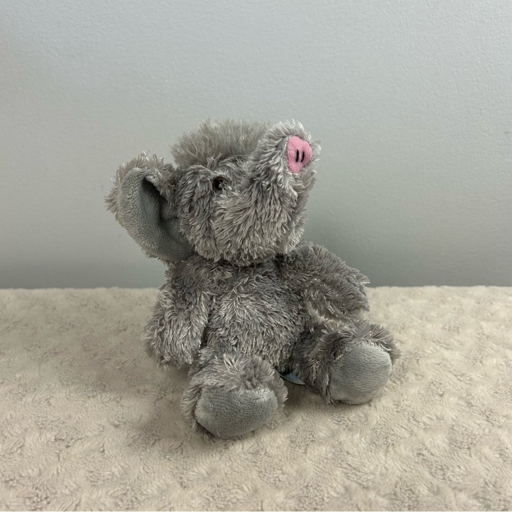 BJ Toy Co Elephant Plush Stuffed Animal Toy Pink Nose 6" Small Sitting Seated